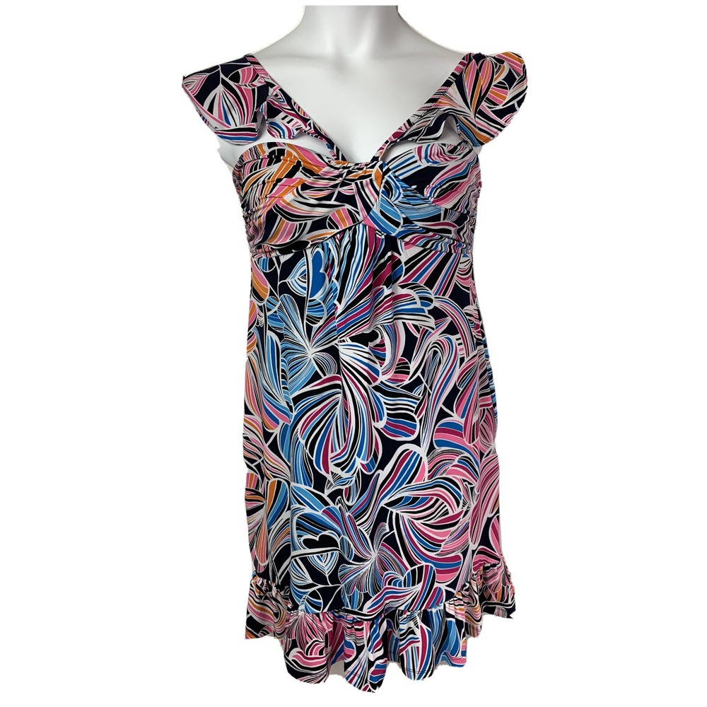 Trina Turk Women's Size 6‎ Henna Ruffle Strap Colorful Summer Dress NWT